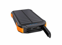 Choetech B659 Solar power bank with inductive charging 2x USB 10000mAh Qi 5W (black-orange)