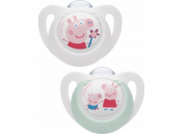 Dudlík NUK Star Peppa Pig 6-18m 2 ks Vel.6-18 m