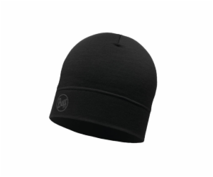 Kšiltovka BUFF MERINO LIGHTWEIGHT BEANIE SOLID BLACK veli...