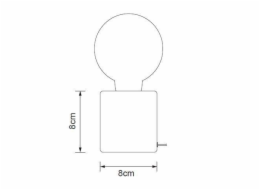 Zámek lampy T23020E D8H8 zlatý, E27, stojící, 60W