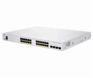 Cisco switch CBS350-24P-4X-UK (24xGbE,4xSFP+,24xPoE+,195W...