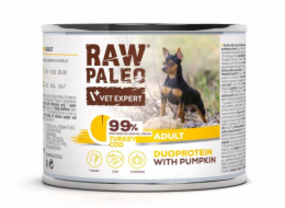 RAW PALEO Duoprotein Turkey & Cod Adult - vlhké krmivo pro psy - 200g