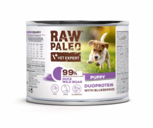 RAW PALEO Duoprotein Duck & Boar Puppy - vlhké krmivo pro...