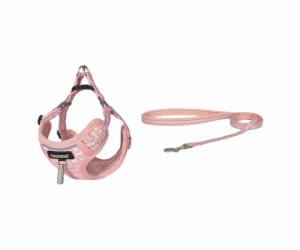 Dogness cat leash 1,5m+harness walking set (pink)