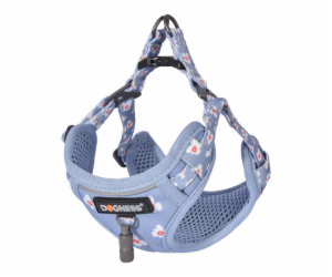 Dogness walking set leash 1,5m+harness for dog (light blue)