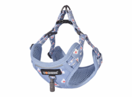 Dogness walking set leash 1,5m+harness for dog (light blue)