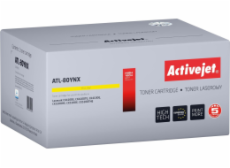 Activejet Toner ATL-80YNX (náhrada za Lexmark 80C2HYE, Supreme; 3000 stran; žlutý)