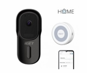 iGET HOME Doorbell DS1 Black + CHS1 White - WiFi bateriov...