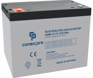 Baterie Conexpro AGM-12-75 VRLA AGM 12V/75Ah, T14 