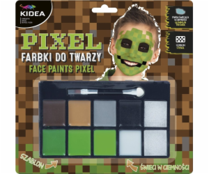 Derform Face maluje 8 barev s doplňky Pixel