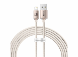 Kabel USB do iP Baseus Crystal Shine, 2.4A, 2m (różowy)