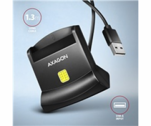 AXAGON CRE-SM4N, USB-A StandReader čtečka kontaktních kar...