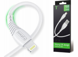 T-Phox USB kabel T-PHOX NATURE LIGHTNING WHITE KABEL 1,2M 3A