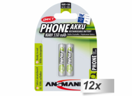 12x2 Ansmann maxE NiMH Akku Micro AAA 550 mAh DECT PHONE