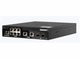 QNAP řízený PoE++ switch QSW-M2106PR-2S2T (6x 2,5GbE RJ45, 2x 10GbE RJ45, 2x 10GbE SFP+, malá šířka)