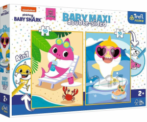 Trefl Oboustranné puzzle 2x10 dílků Baby Maxi Happy Shark...