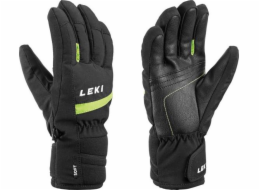 Lyžařské rukavice Leki Max Junior black-lime vel. 7.0