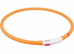 Trixie USB svítící čelenka, silikonová, XS–XL: 70 cm/? 10 mm, oranžová