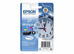 Epson 27 Multi-Pack - 3-balení - 10.8 ml - žlutá, azurová, purpurová - originální - blistr s RF / akustickým alarmem - inkoustová cartridge - pro WorkForce WF-3620, WF-3640, WF-7110, WF-7210, WF-7610,