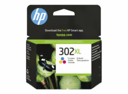 HP 302XL - 8 ml - Vysoká výtěžnost - barva (azurová, purpurová, žlutá) - originální - inkoustová cartridge - pro Deskjet 1110, 21XX, 36XX; ENVY 45XX; Officejet 38XX, 46XX, 52XX