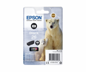 Epson 26 - 4.7 ml - foto černá - originální - blistr s RF...