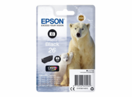 Epson 26 - 4.7 ml - foto černá - originální - blistr s RF / akustickým alarmem - inkoustová cartridge - pro Expression Premium XP-510, 520, 600, 605, 610, 615, 620, 625, 700, 710, 720, 800, 810, 820