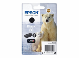 Epson 26 - 6.2 ml - černá - originální - blistr s RF / akustickým alarmem - inkoustová cartridge - pro Expression Premium XP-510, 520, 600, 605, 610, 615, 620, 625, 700, 710, 720, 800, 810, 820