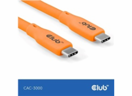 Club3D Kabel USB-C 4.0, 20Gbps, 4K60Hz, PD 240W, 2m, oranžová