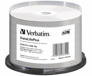 1x50 Verbatim DVD-R 4,7GB 16x wide printable NON-ID