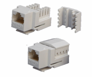 DATACOM Keystone UTP RJ45 Cat5E Dual MINI bílý