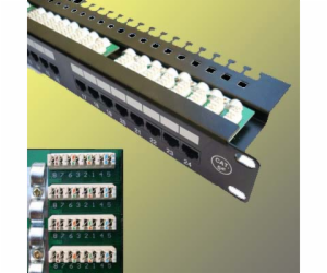 OPTIX UTP Patch panel 24 port Cat.5E Black L type