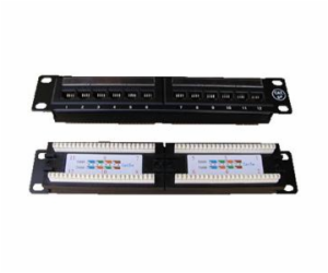 DATACOM Patch panel UTP 10" 12 port CAT5E, 2x6 pozic, 1U,...