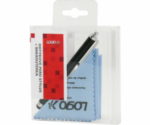 SUK009K Stylus černý + mikroutěrka LOGO