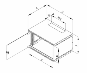 19"rozvaděč jednodíl.4U/400mm FLAT-PACK plech.dv.