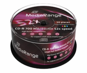 MediaRange CD-R 700 MB, prázdná CD