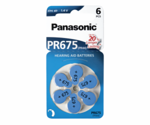 Panasonic PR 675 baterie do naslouchatek Zinc Air 6ks