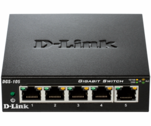 D-Link DGS-105 kovový 5-port 10/100/1000 Switch