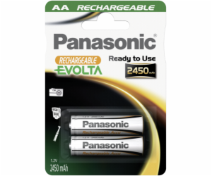 1x2 Panasonic Akku NiMH Mignon AA 2450 mAh Rechargeable E...