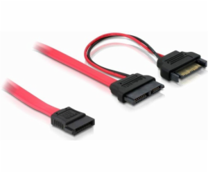 DeLock kabel SATA Slimline 13-pin samice -> 7+15pin 5V