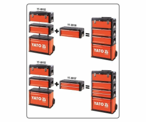 Vozík na nářadí Yato 3 - částečně kovový