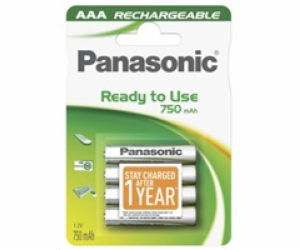 1x4 Panasonic Akku NiMH Micro AAA 750 mAh Rechargeable Ev...