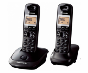 Panasonic KX-TGC212FXB, bezdrát. telefon, 2 sluchátka, černý