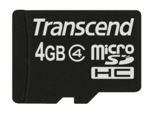 TRANSCEND MicroSDHC karta 4GB Class 4, bez adaptéru