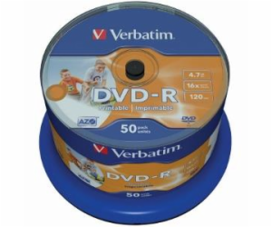 Verbatim DVD-R [ spindle 50 | 4.7GB | 16x | Wide Inkjet p...