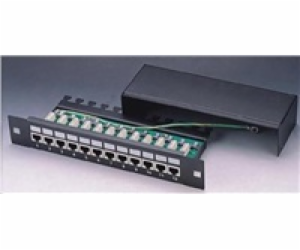 10" Patch panel XtendLan 12port, STP, Cat5E, krone, černý