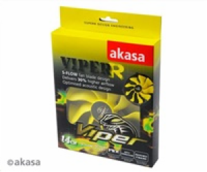 AKASA ventilátor Viper, 140 x 25mm, PWM regulace, extra v...