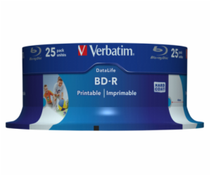 1x25 Verbatim BD-R Blu-Ray 25GB 6x Speed DL Wide Printabl...