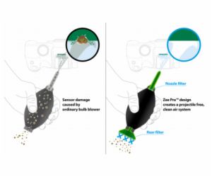 Visible Dust Zee Pro Blower svetle modra mech na cisteni