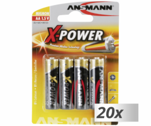 20x4 Ansmann alkalicky Mignon AA LR 6 X-Power