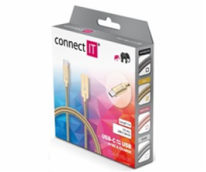 CONNECT IT Wirez Steel Knight USB Type-C/USB-A gld